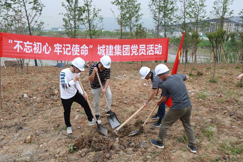 “不忘初心，牢記使命”為奧體添綠——城建集團開展主題黨日活動